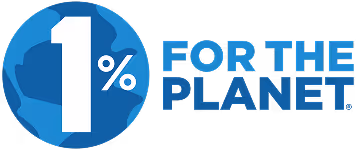 1% for the Planet logo representing environmental sustainability and corporate social responsibility.