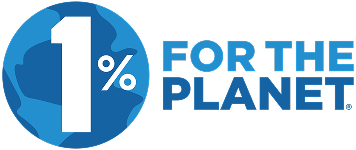 1% for the Planet logo representing environmental sustainability and corporate social responsibility.