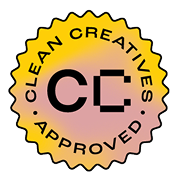 Clean Creatives Approved badge representing ethical and sustainable creative agencies.