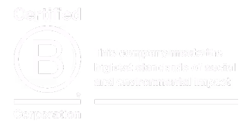 Certified B Corporation logo representing companies committed to social and environmental responsibility.