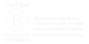 Certified B Corporation logo representing companies committed to social and environmental responsibility.