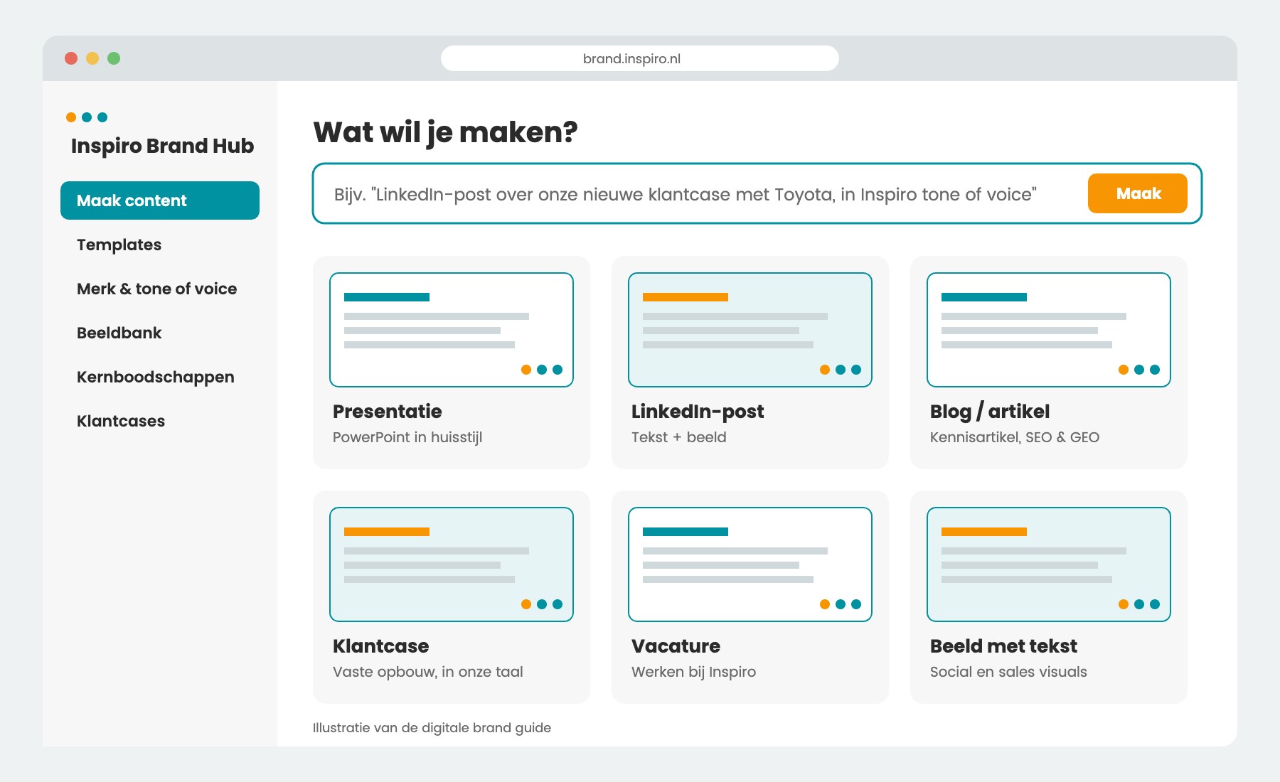 Illustratie Inspiro Brand Hub