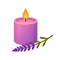 A icon of a calendar and lavender.