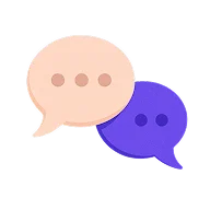 A icon of two message bubbles