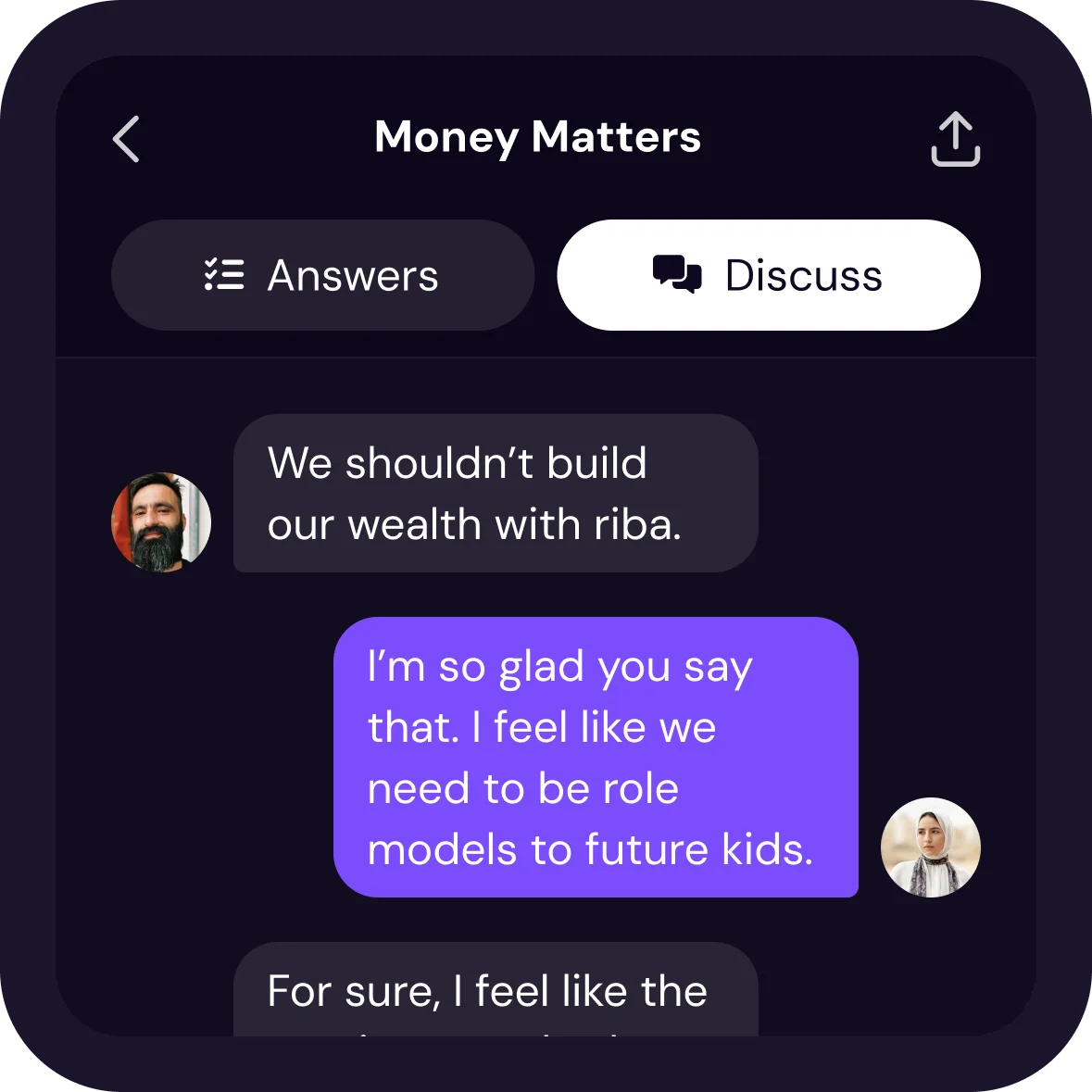 A image showing message bubbles.