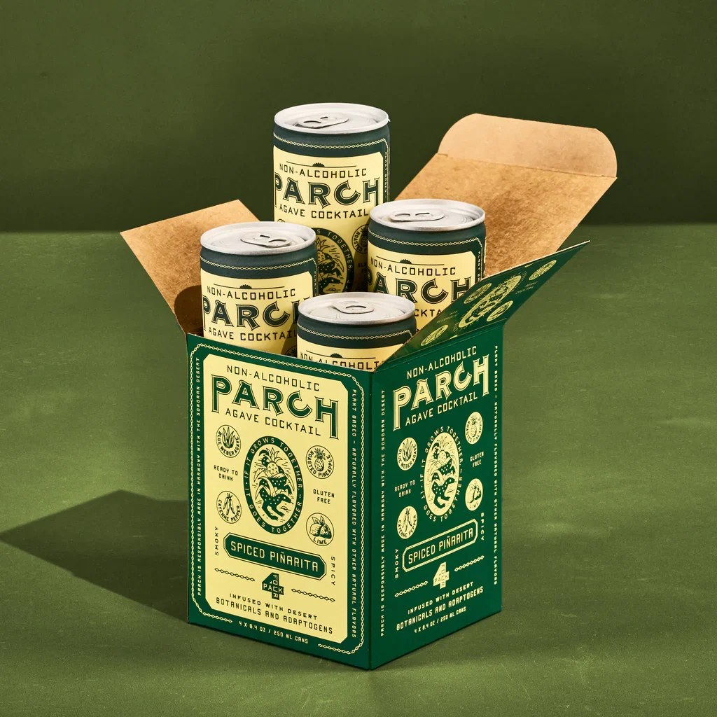 PARCH Spiced Piñarita four-pack, open