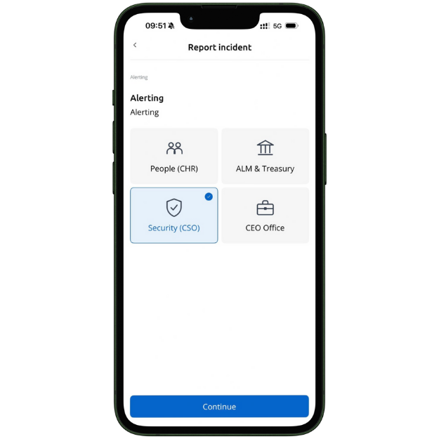 Specialisten selecteren voor crisisteam in crisismanagement app