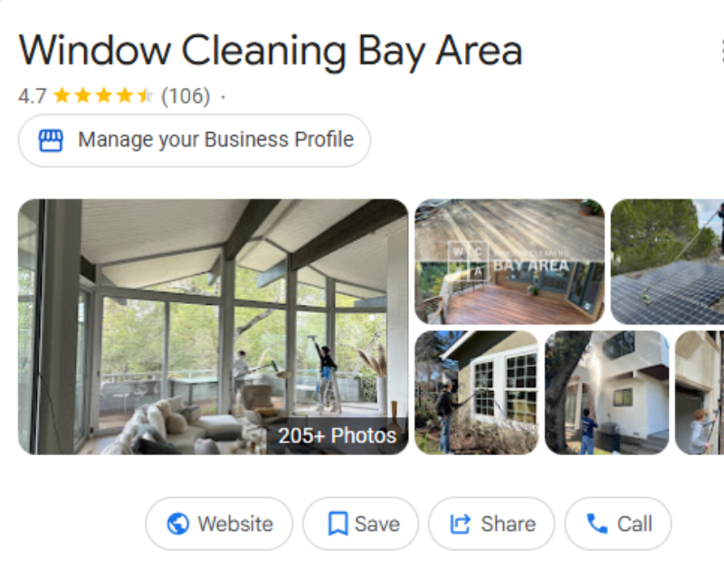 window cleaning bay area google my business