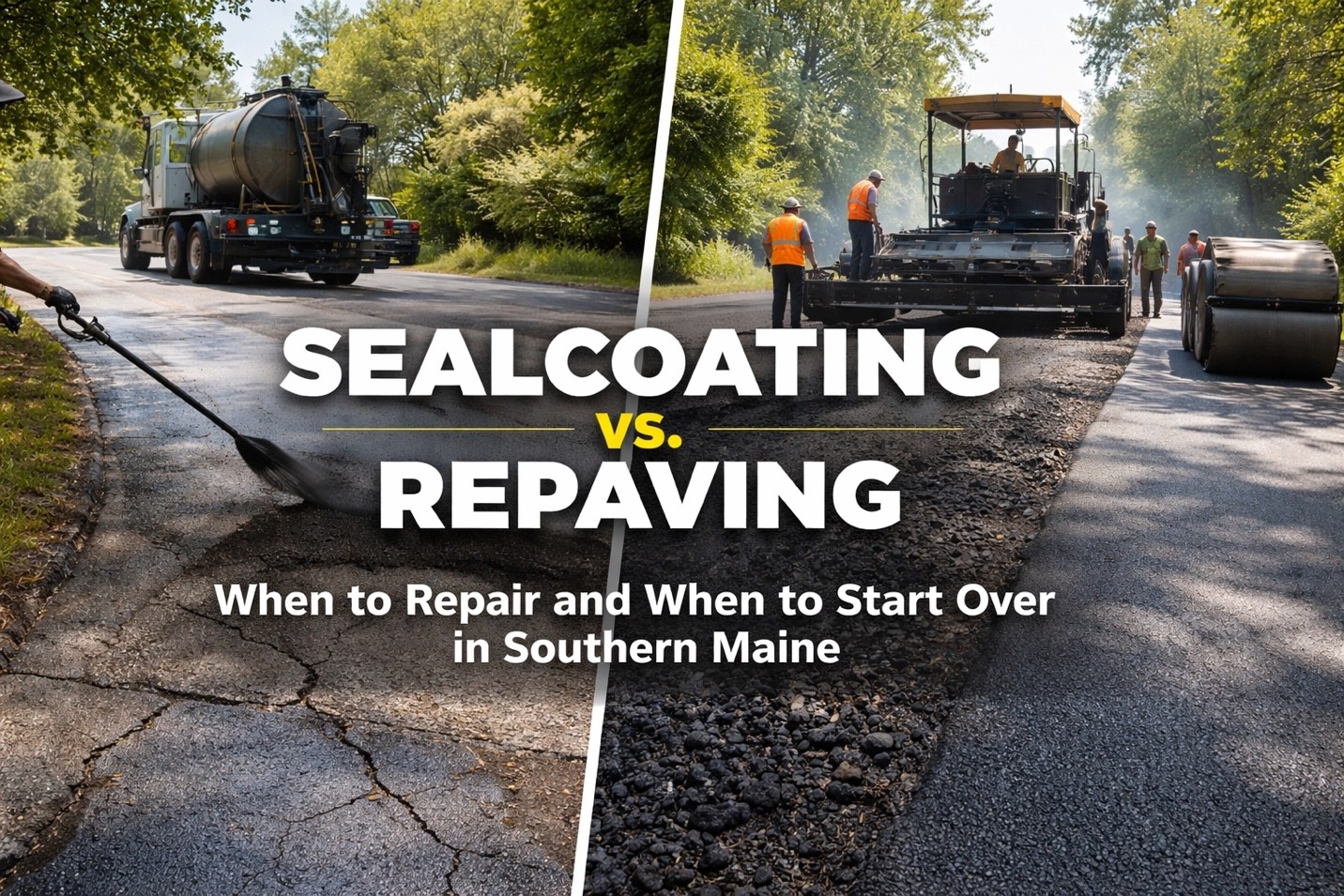 [HERO] Sealcoating vs. Repaving: When to Repair and When to Start Over in Southern Maine