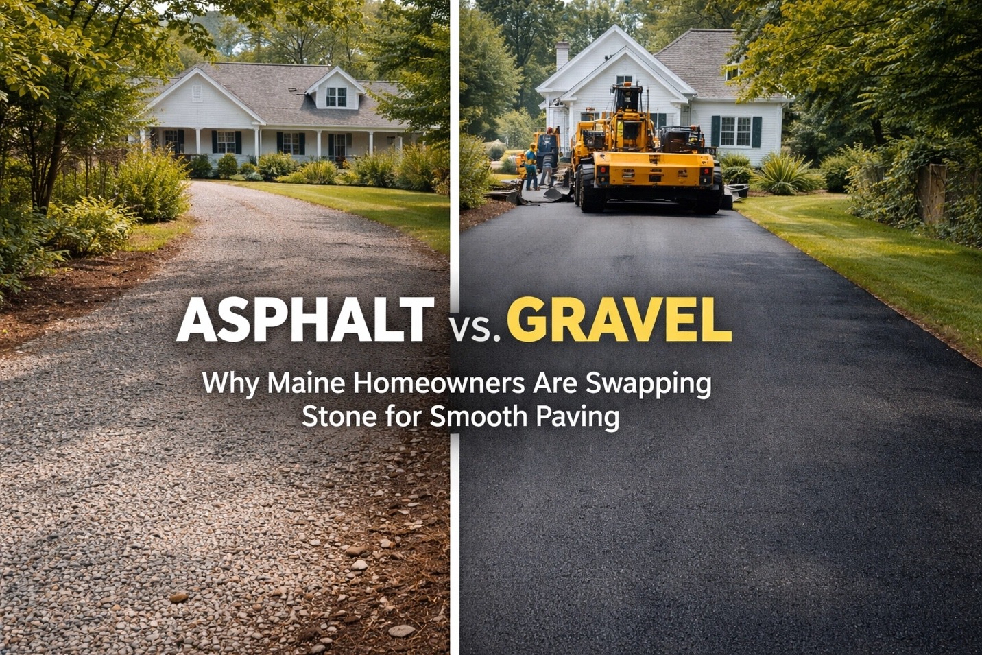 [HERO] Asphalt vs. Gravel: Why Maine Homeowners Are Swapping Stone for Smooth Paving