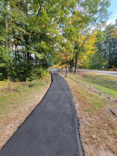 Freshly Paved Asphalt Walking Path