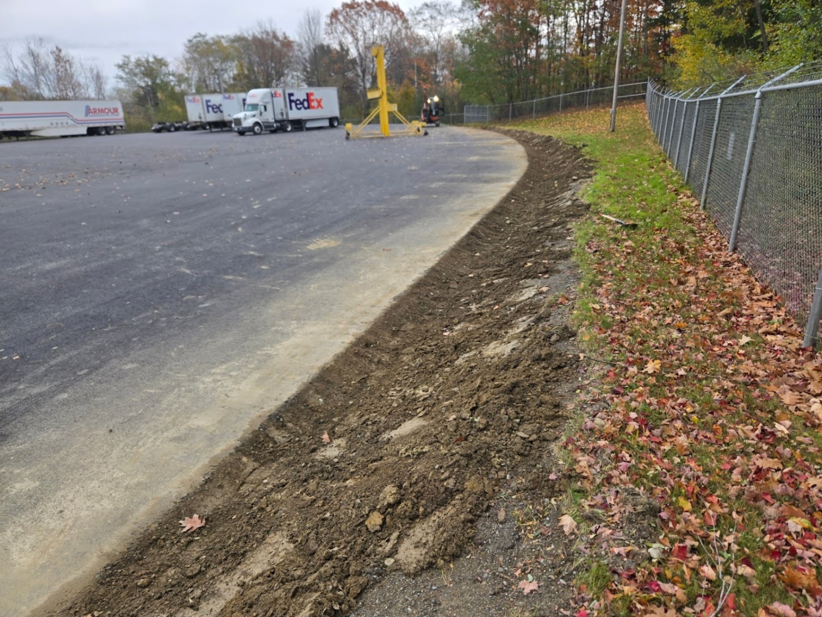 Freshly Paved Commercial Parking Lot