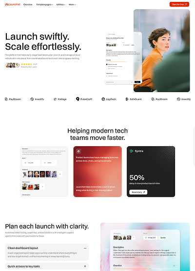 Preview screenshot of template home page