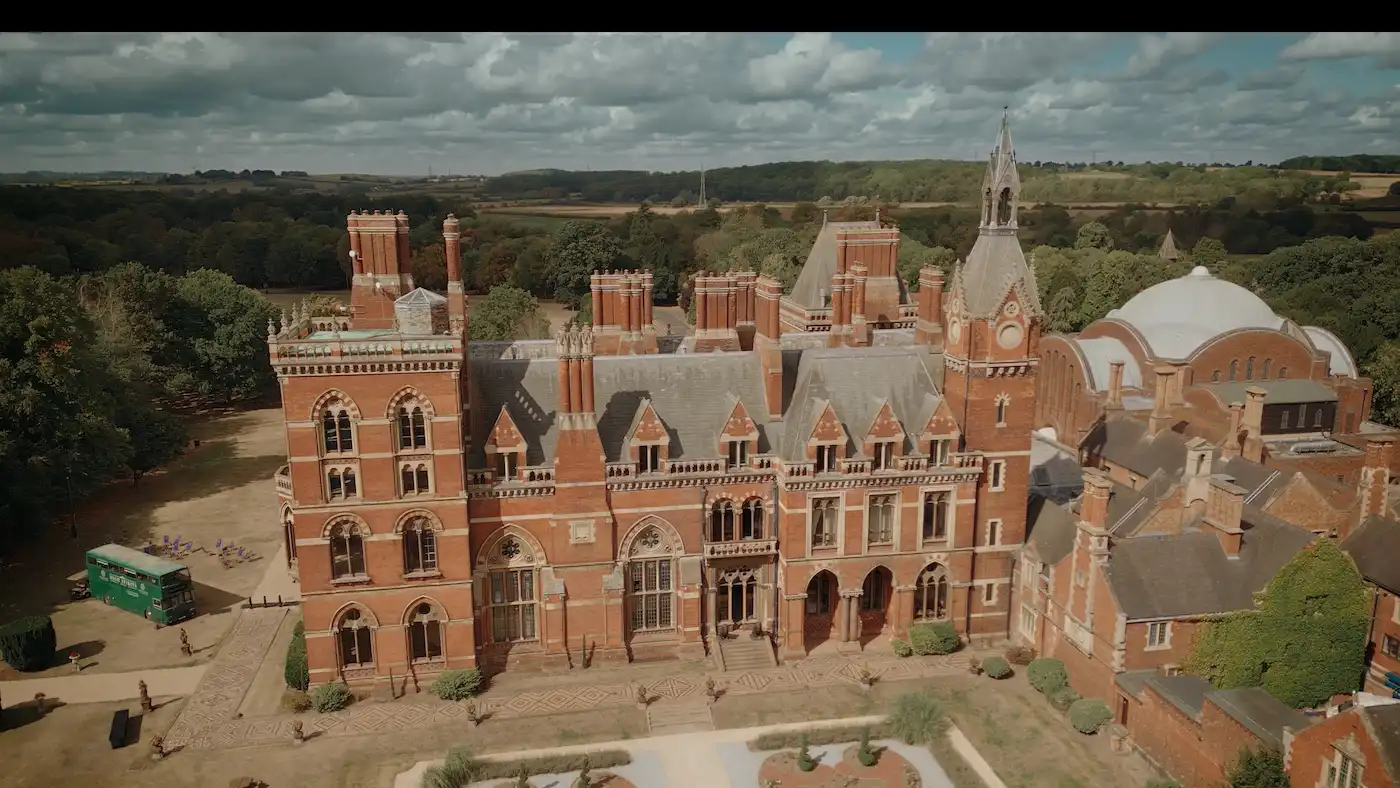 The Reinassance at Kelham Hall taken from a Drone