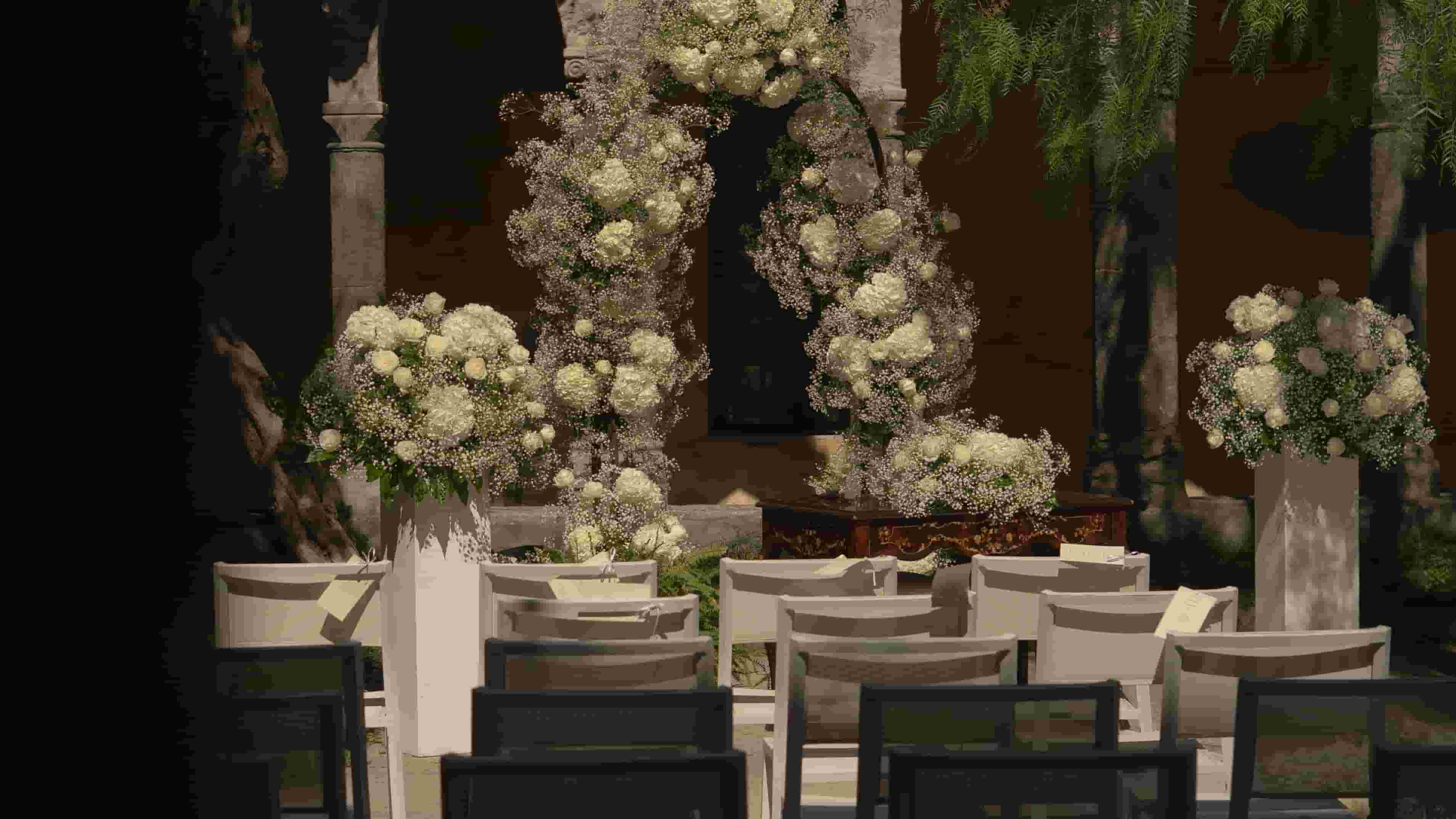 Ceremony setup photo from Sorrento wedding in Italy