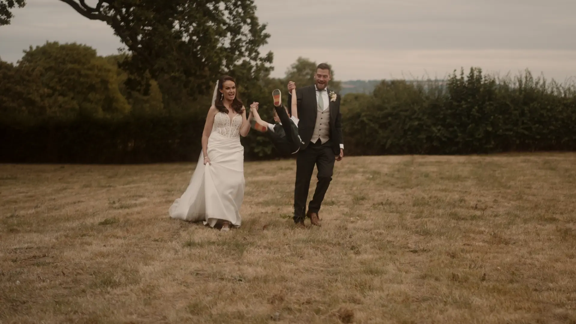 jake and amy confetti shot outside the reinassance at kelham hall