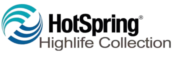 HotSpring Highlife Collection Logo mit blau-weißem geschwungenem Symbol