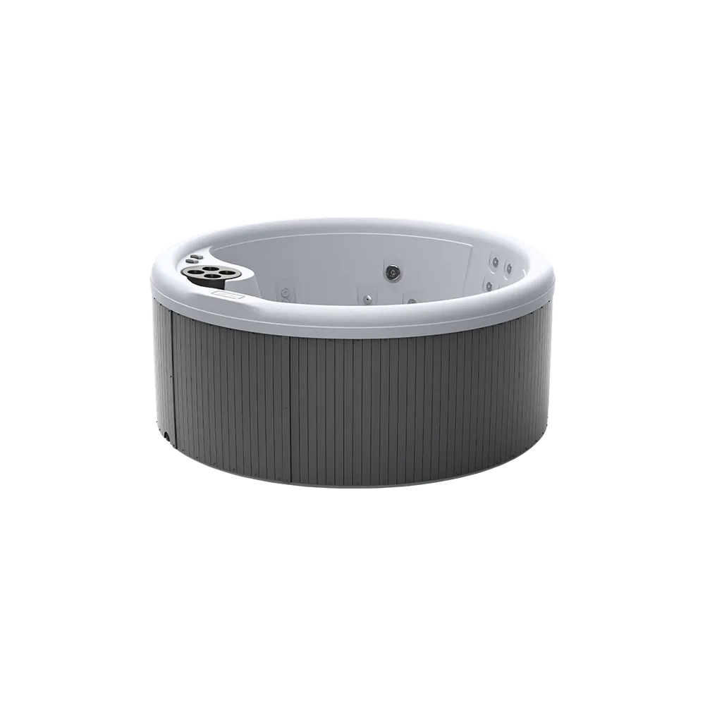 Whirlpool FreeFlow Aptos in modernem Design mit grauer Außenverkleidung und komfortablem Innenraum.