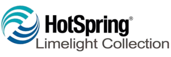 HotSpring Limelight Collection Logo mit gewellten blauen Linien