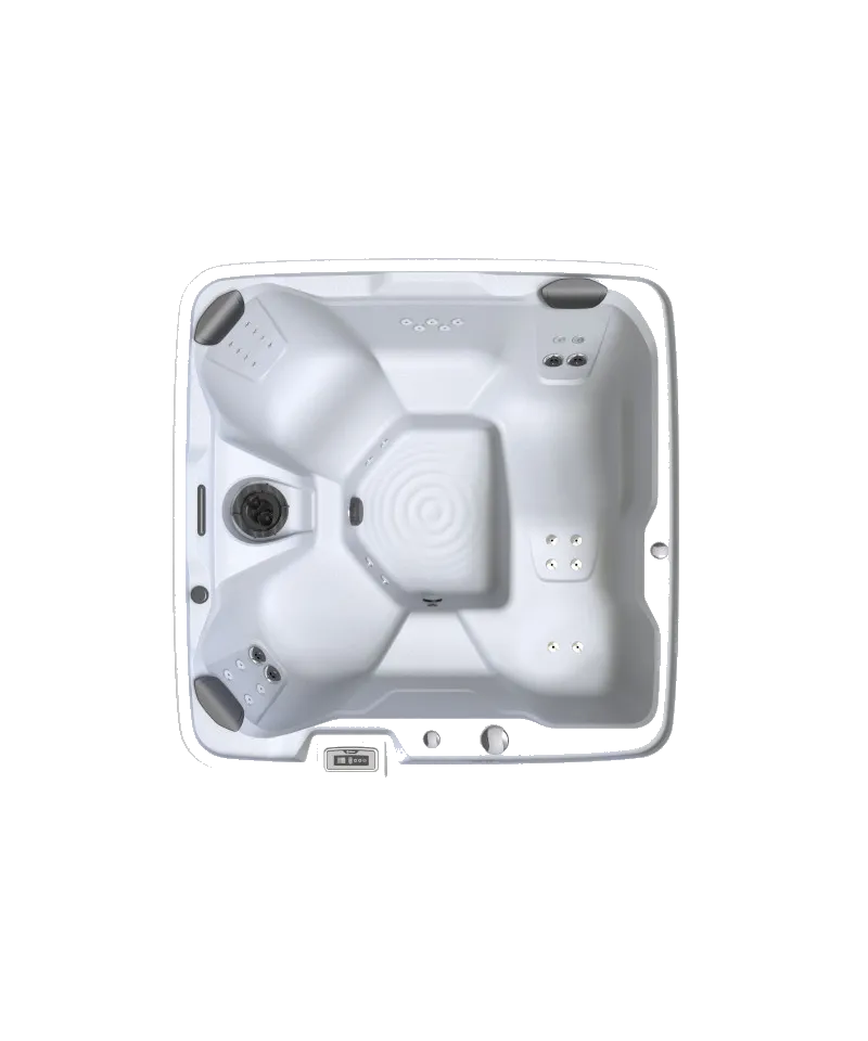Whirlpool FreeFlow Excursion von oben mit mehreren Sitzplätzen und Massagedüsen
