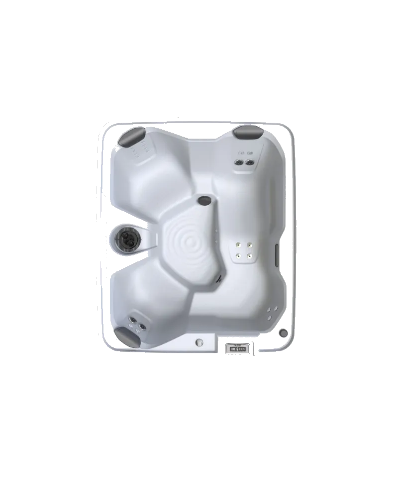 Whirlpool FreeFlow Azure von oben mit vier Sitzplätzen und Massagedüsen