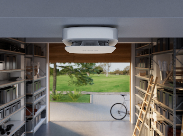 Ajax fire alarm smoke detector protecting a home as part of a professionally installed safety system