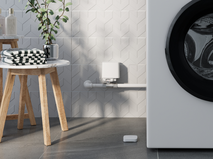 Ajax water leak detection sensor protecting a home from water damage and flooding