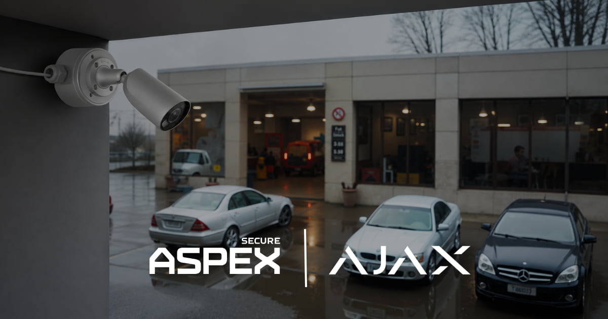 Parking lot security cameras covering a Houston business entrance and vehicle lanes at night