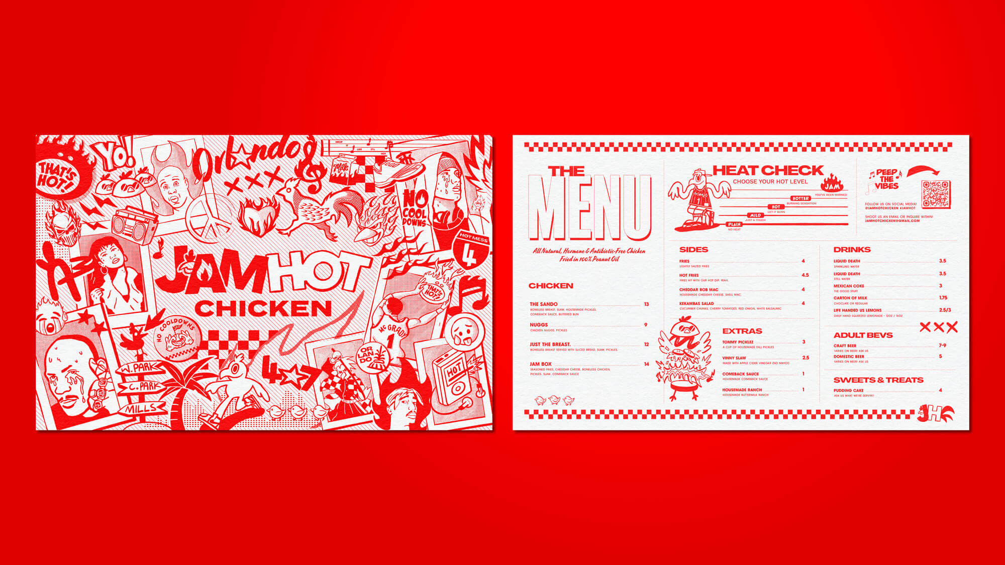 JAM Hot Award Winning Menu Design