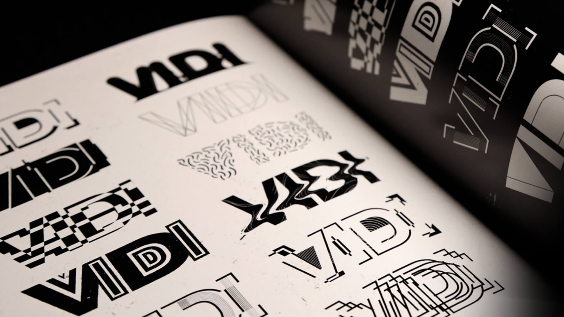 Vidi Culture Book - Vidi Type Experiments spread