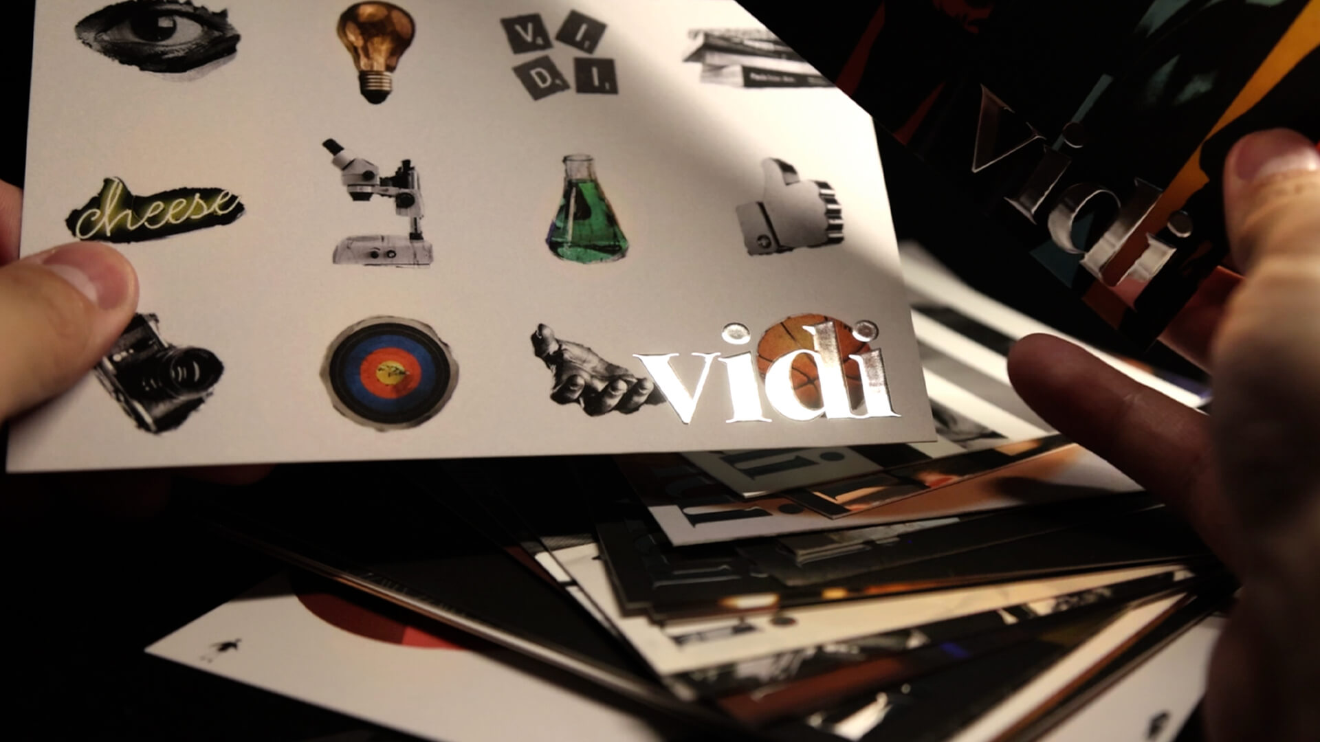 Vidi Culture Book - Postcards in hand