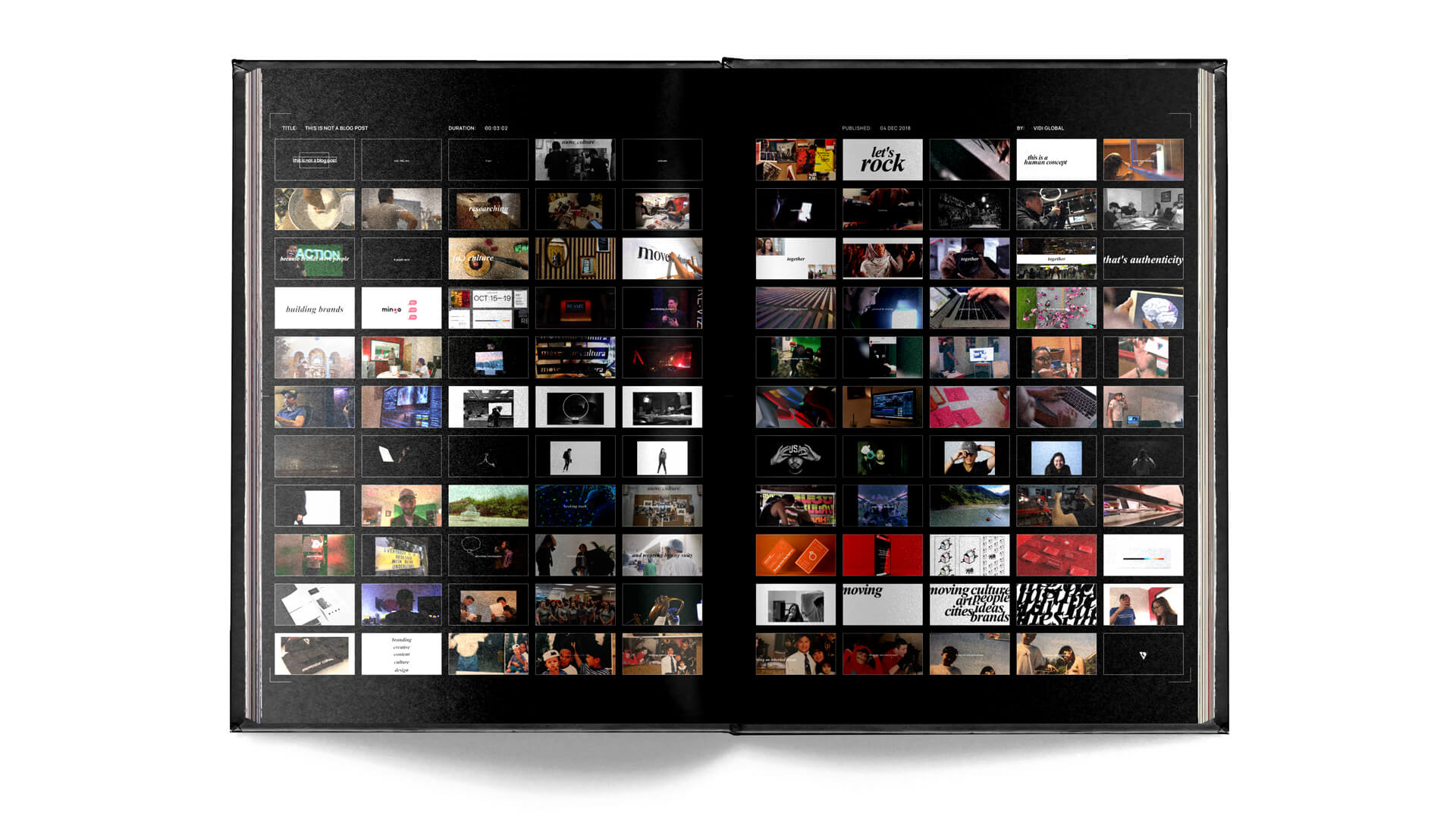 'This is not a blog post' video frames