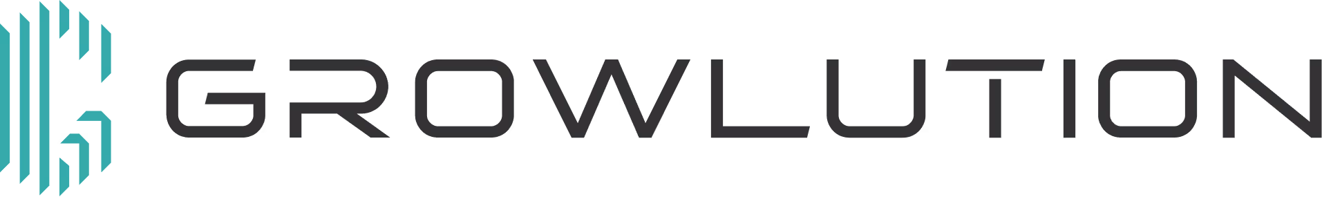 Bild des Growlution Logos in der Primärfarbe mit schwarzer Schrift.