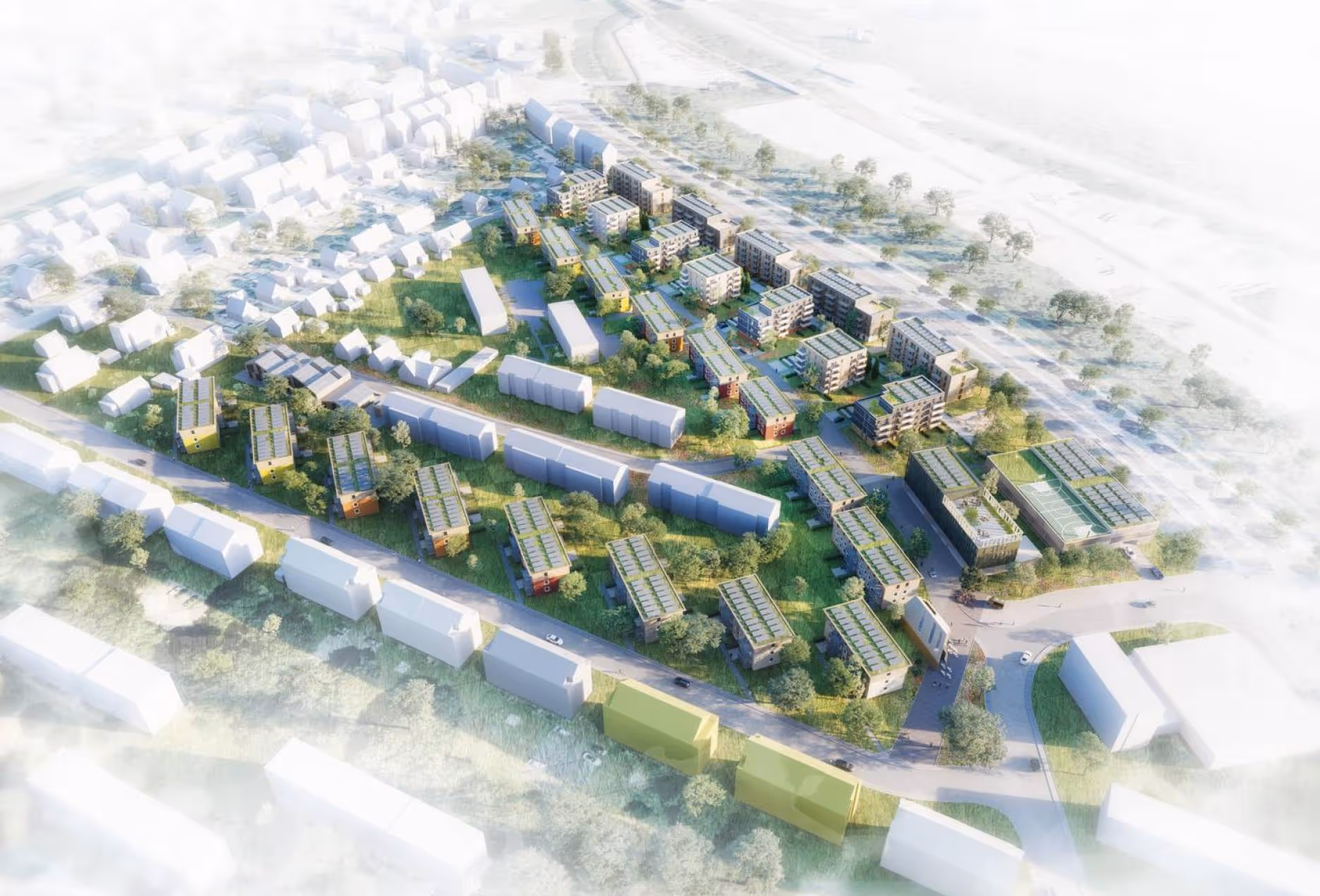 Abbildung der Quartiersentwicklung Bergmannsgrün in Dortmund Huckarde