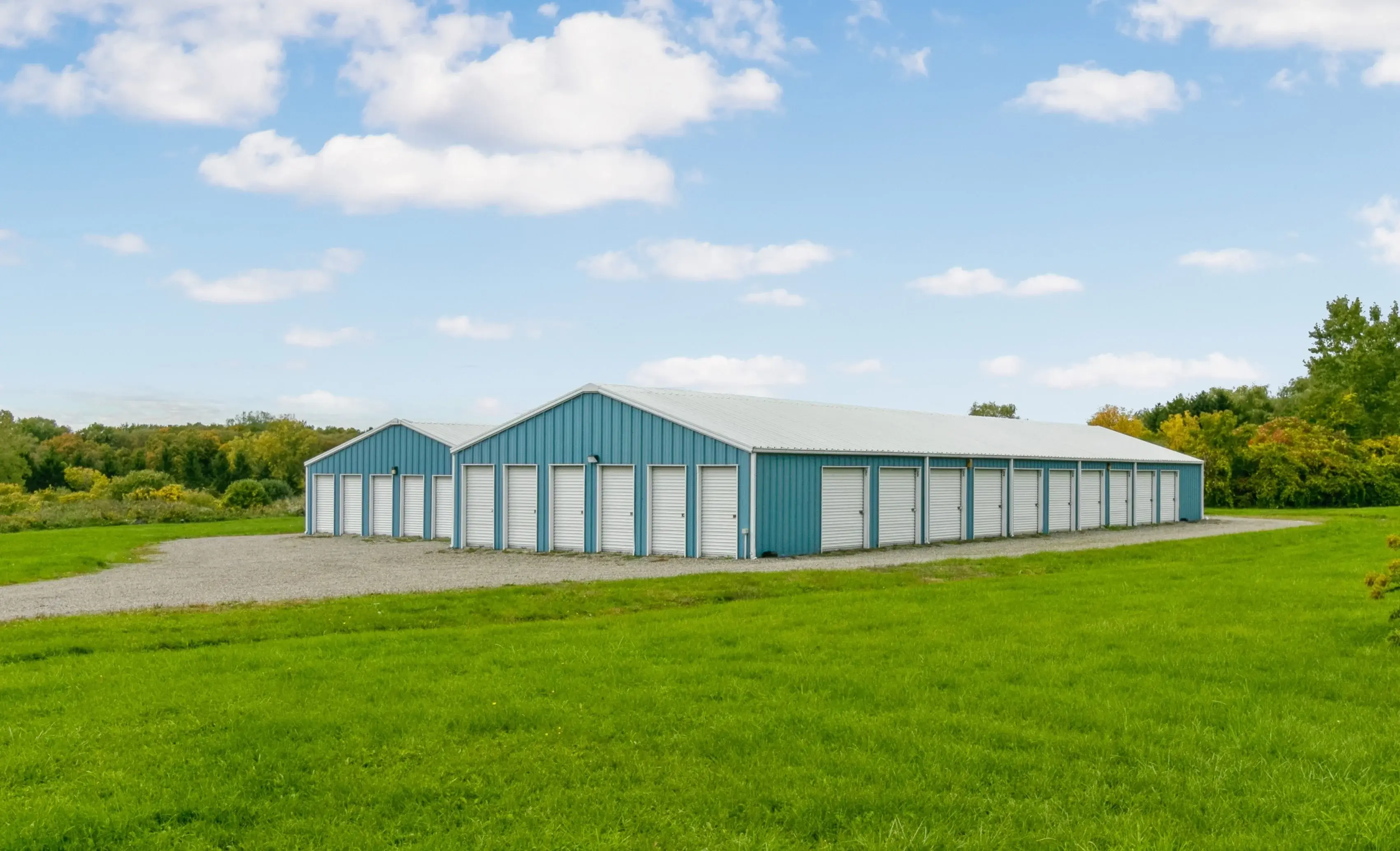 Side view of our two self sotrage buildings in Lansing, NY