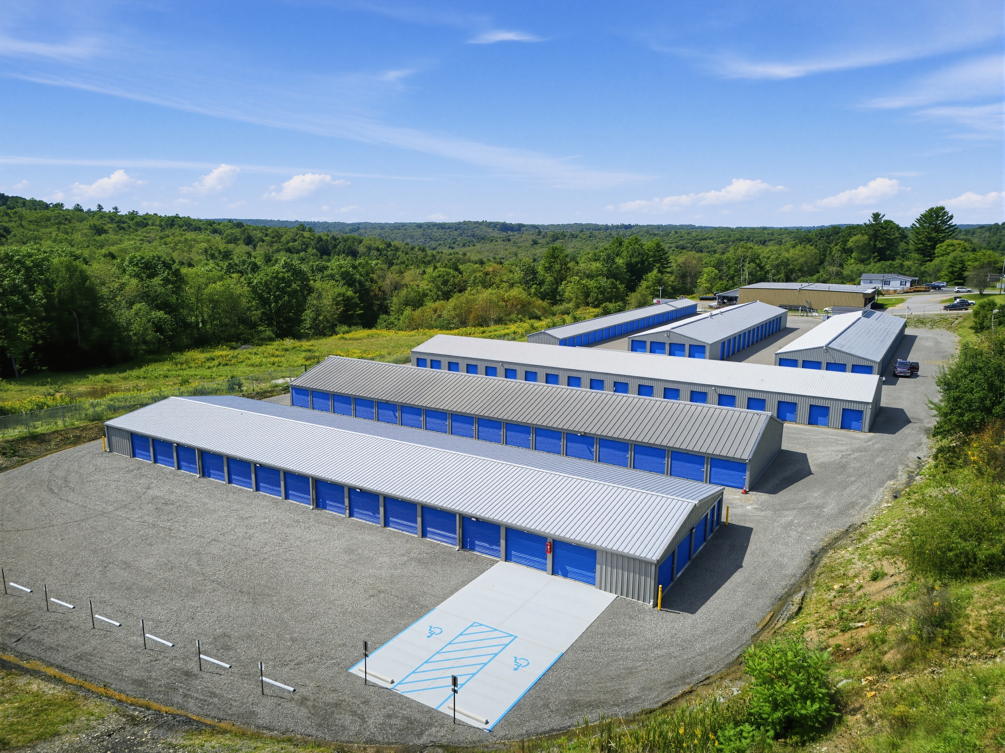 Aerial view of Bolt Storage self storage facility in Shippenville, PA on US-322