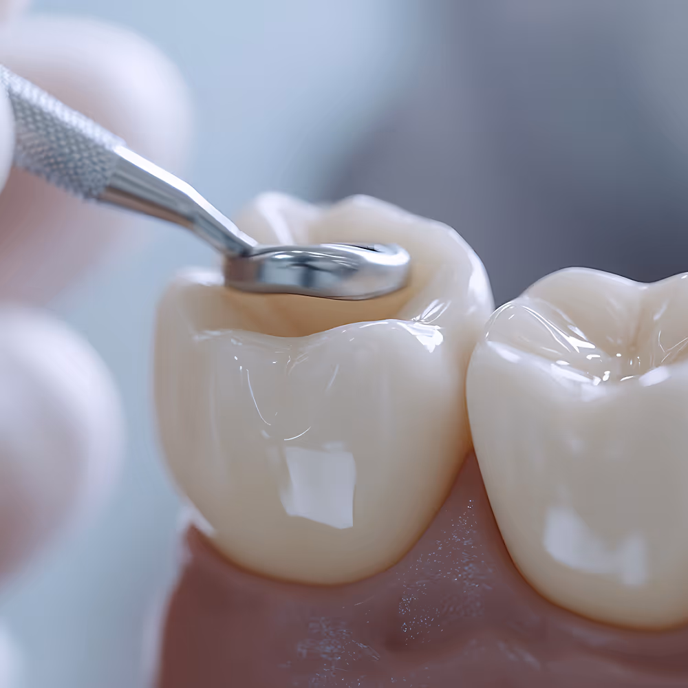 Dentist applying sealants quickly and painlessly during a single appointment