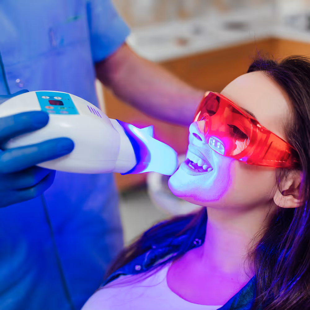 Professional teeth whitening treatment for a brighter, more radiant smile