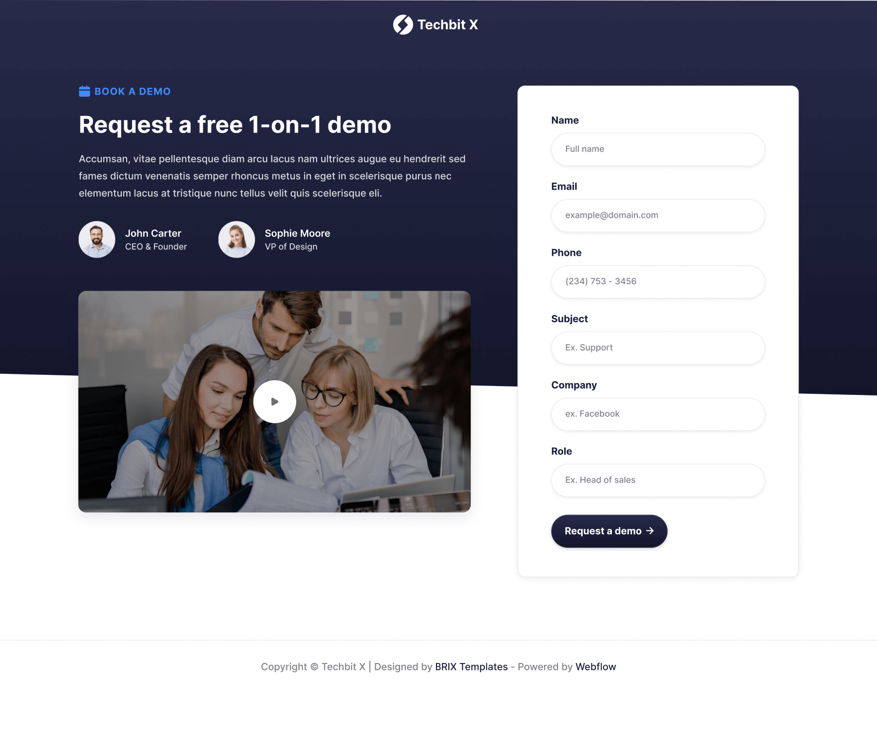 request a demo page image