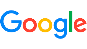 Google logo with multicolored letters in blue, red, yellow, and green.