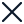 Blue close or cancel icon with an X shape on a transparent background.