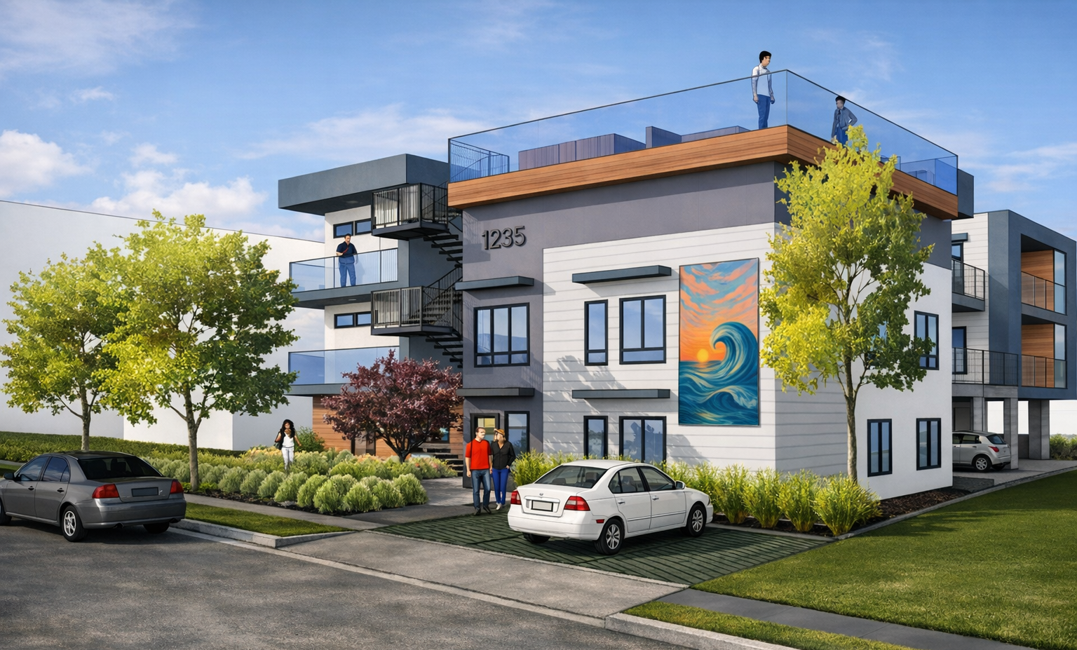 Modern multifamily housing development San Diego