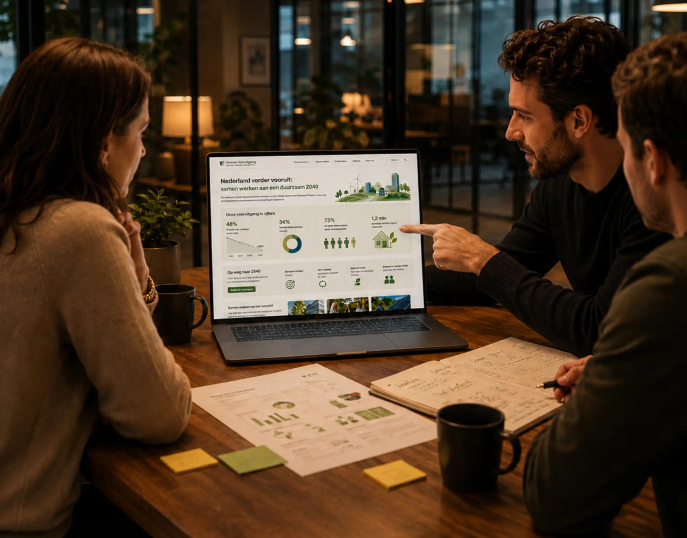 Samenwerken aan een infographic met Storytelling Studios