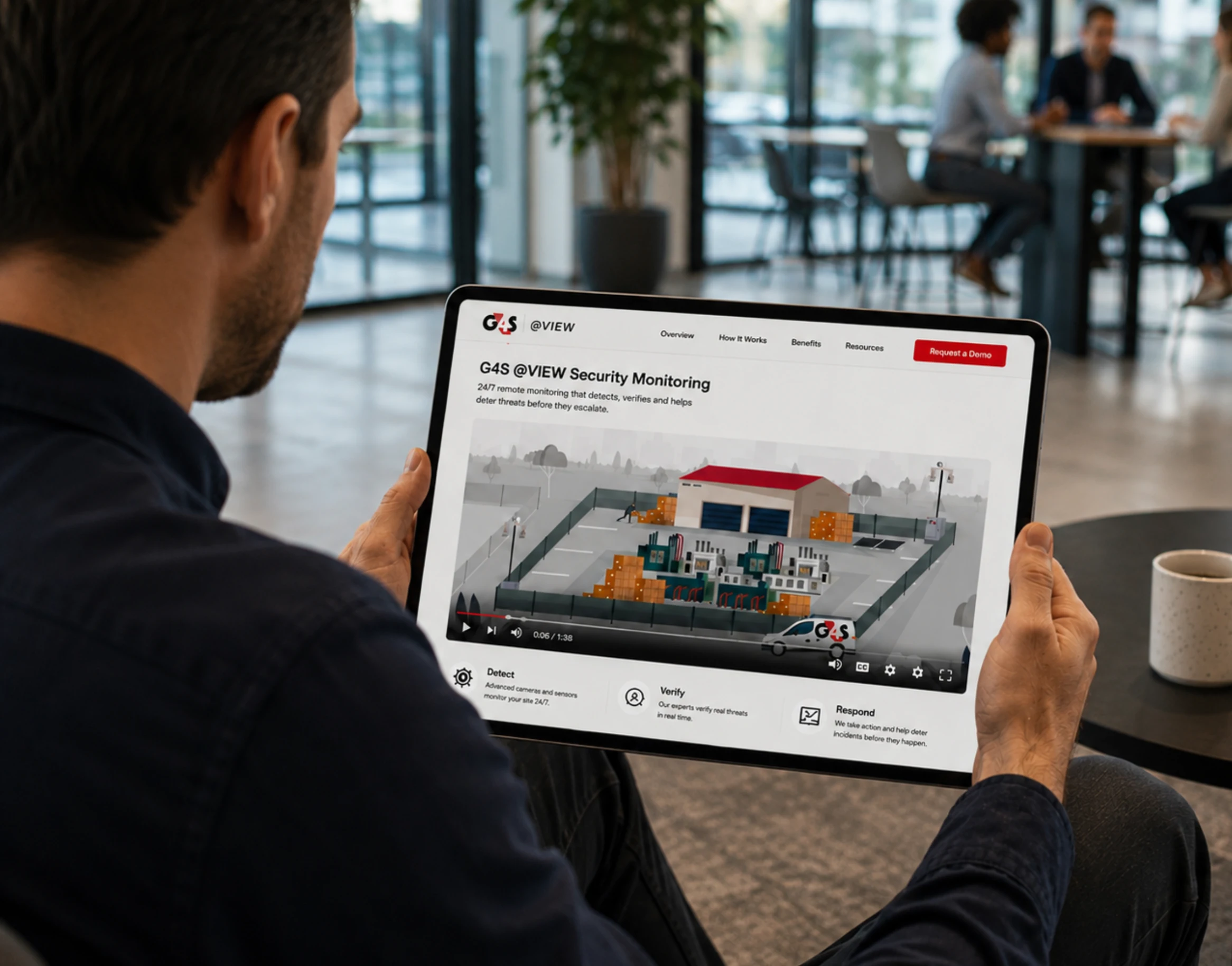 Een animatie wordt afgespeeld op een tablet.