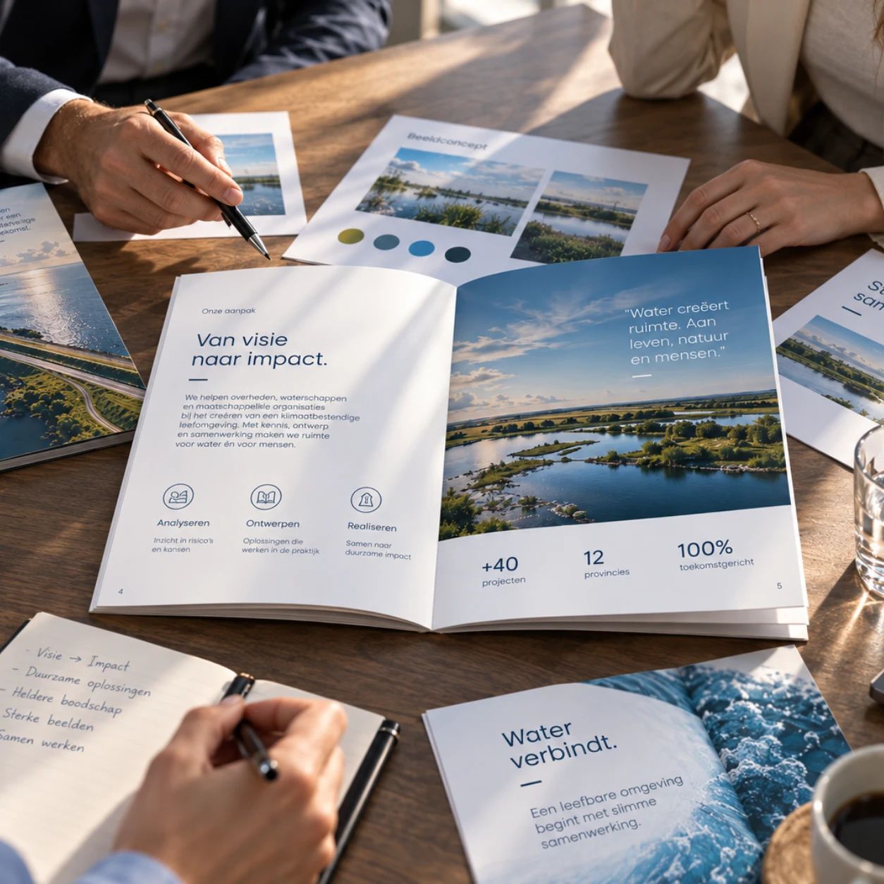 Samenwerken aan een brochure met Storytelling Studios