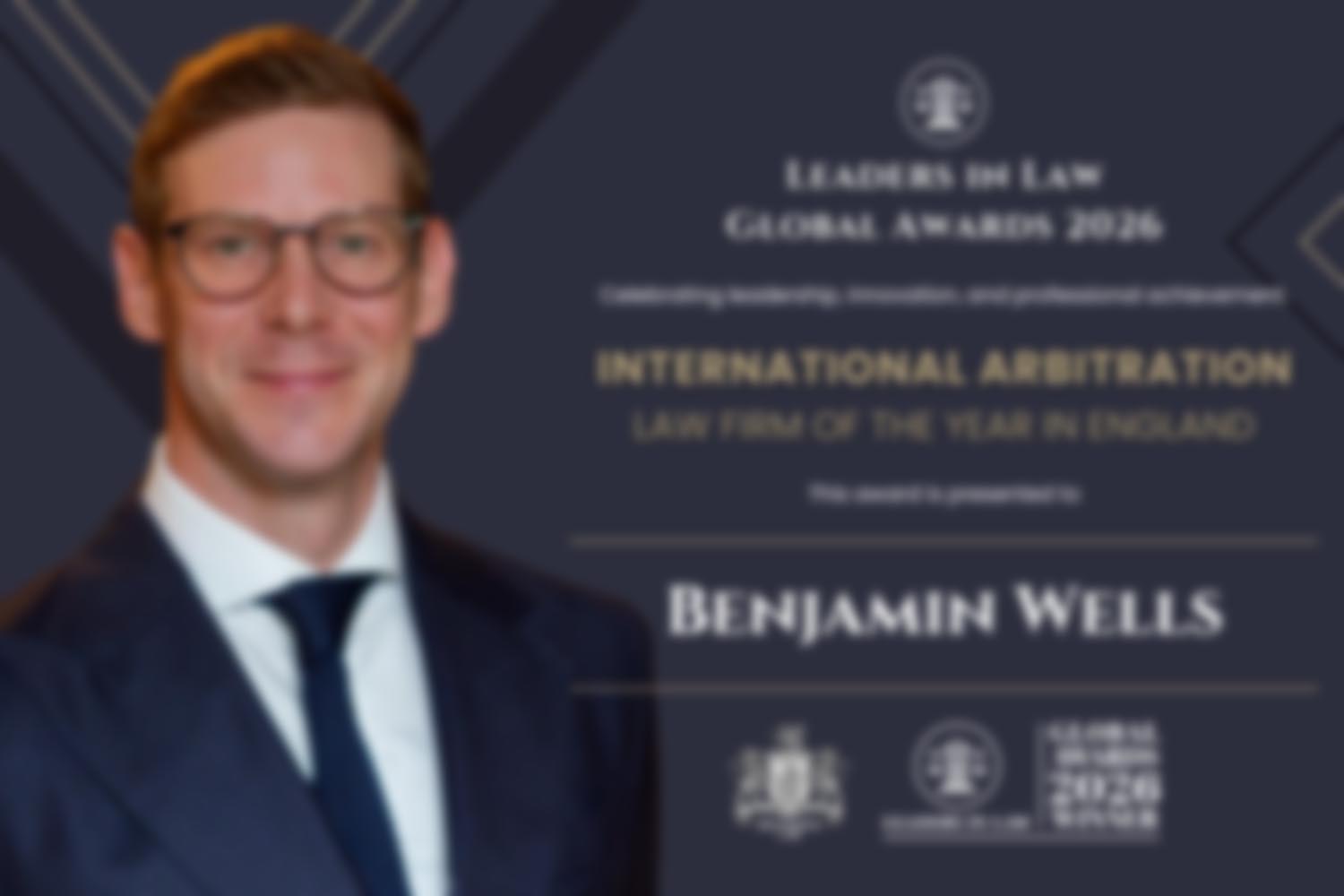 Belgravia Law has been named International Arbitration Law Firm of the Year in England at the Leaders in Law – Global Awards 2026