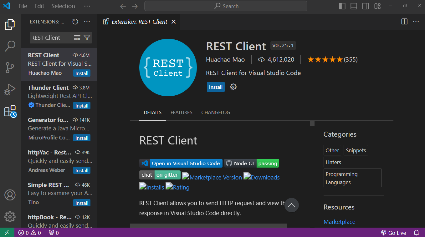 REST Client extension