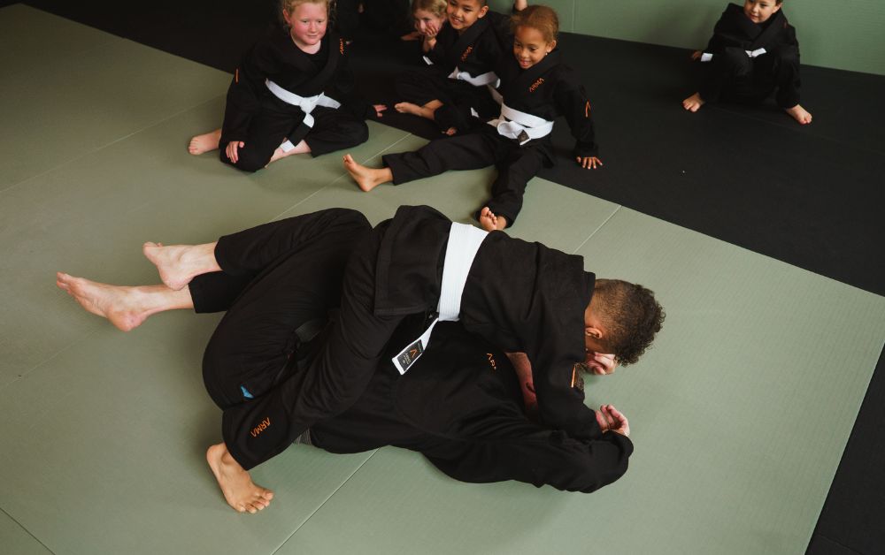 Little ARMA's class for children aged 4-6 learning basic BJJ movements and coordination at ARMA Clapham