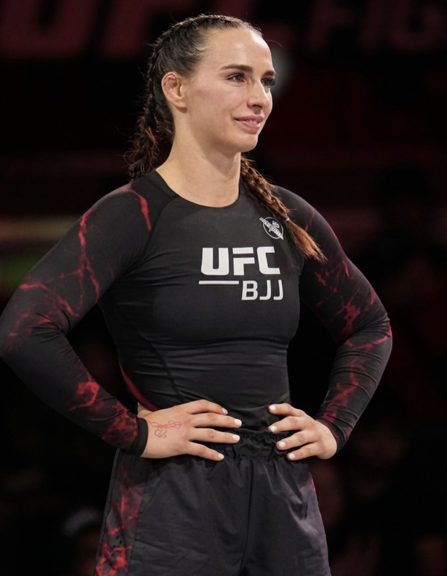 Ffion Davies, ARMA's head coach, before her UFC BJJ 9 win in Las Vegas