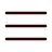 Three horizontal black lines stacked representing a hamburger menu icon.